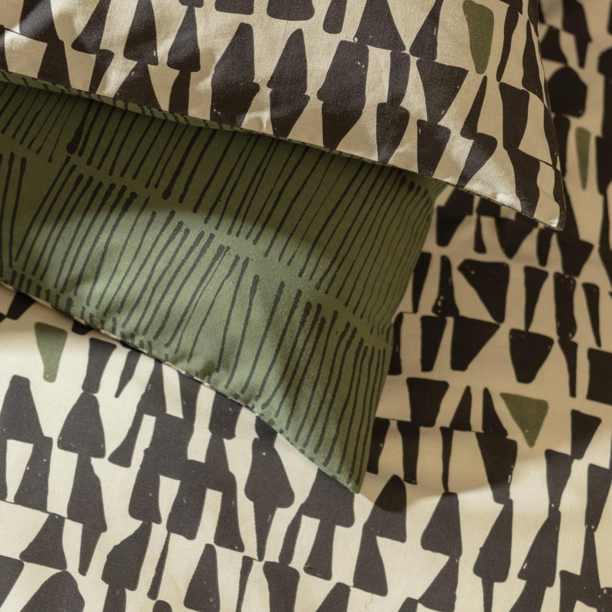 Habitat Triangles Print Cream & Black Bedding Set - Kingsize – image 8