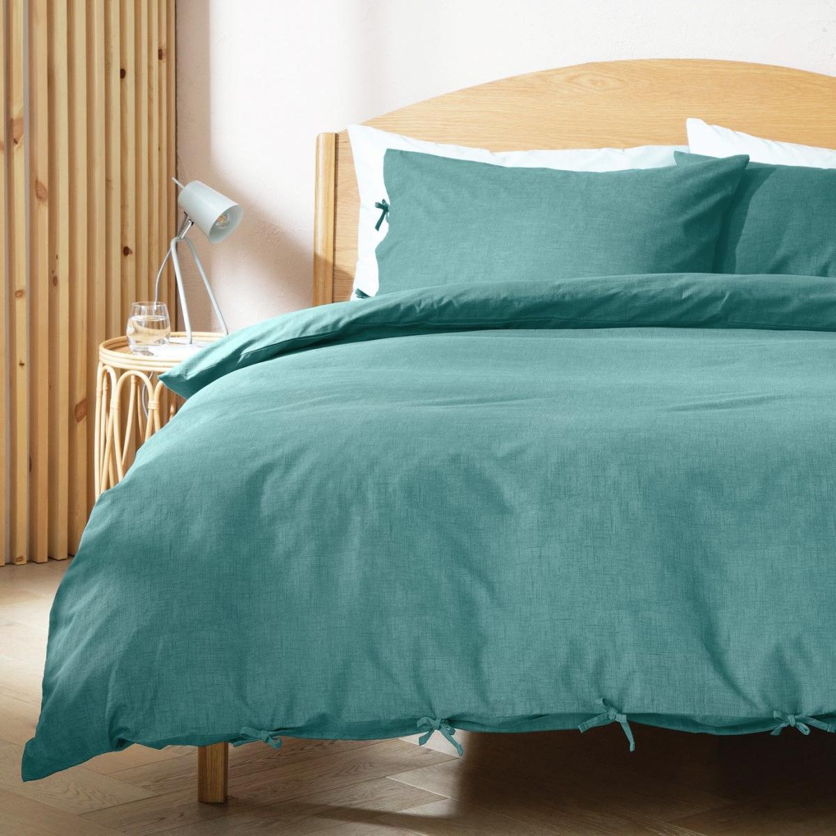 Habitat Cotton Textured Print Green Bedding Set - King – image 1