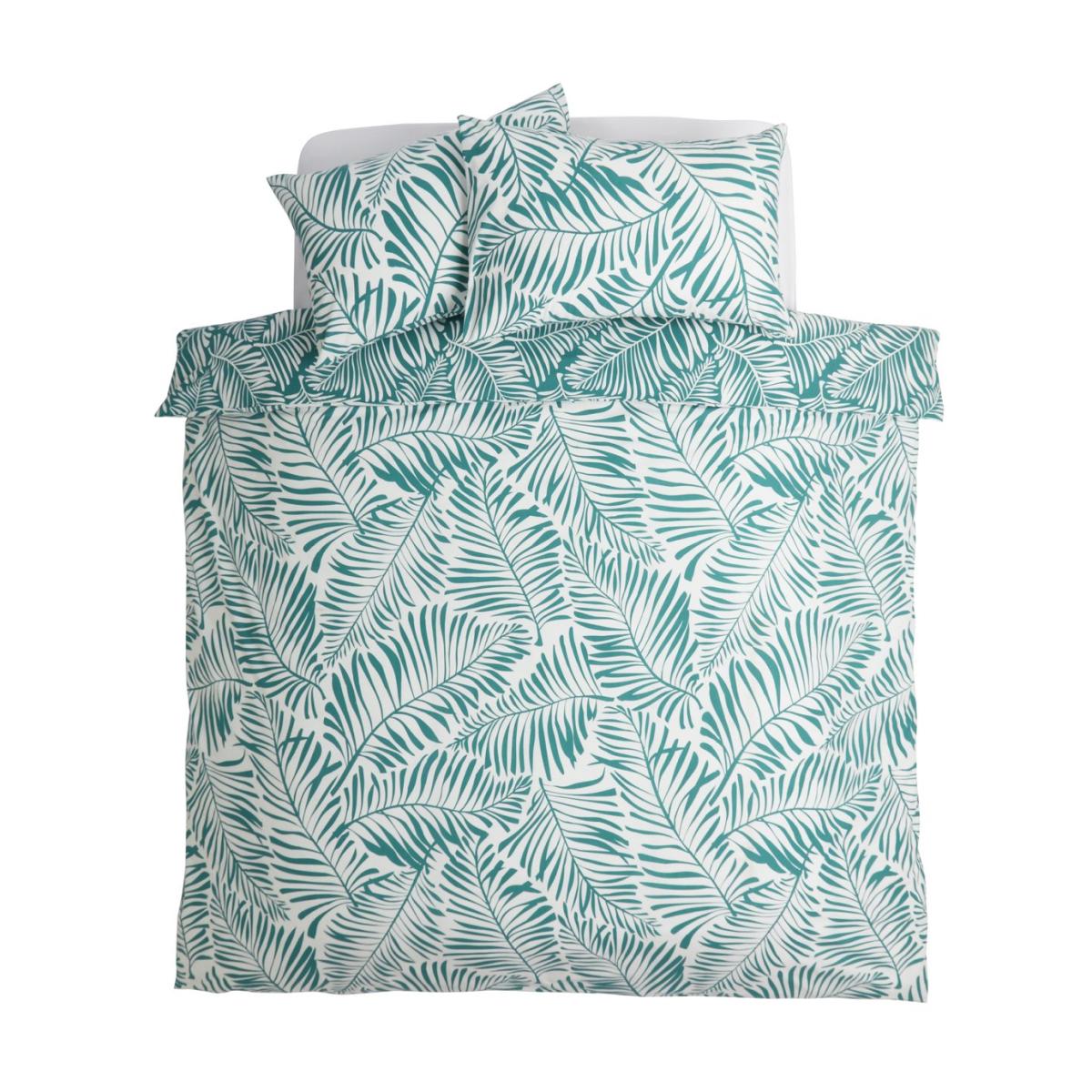 Habitat Abstract Green Leaf & White Bedding Set - Kingsize – image 6