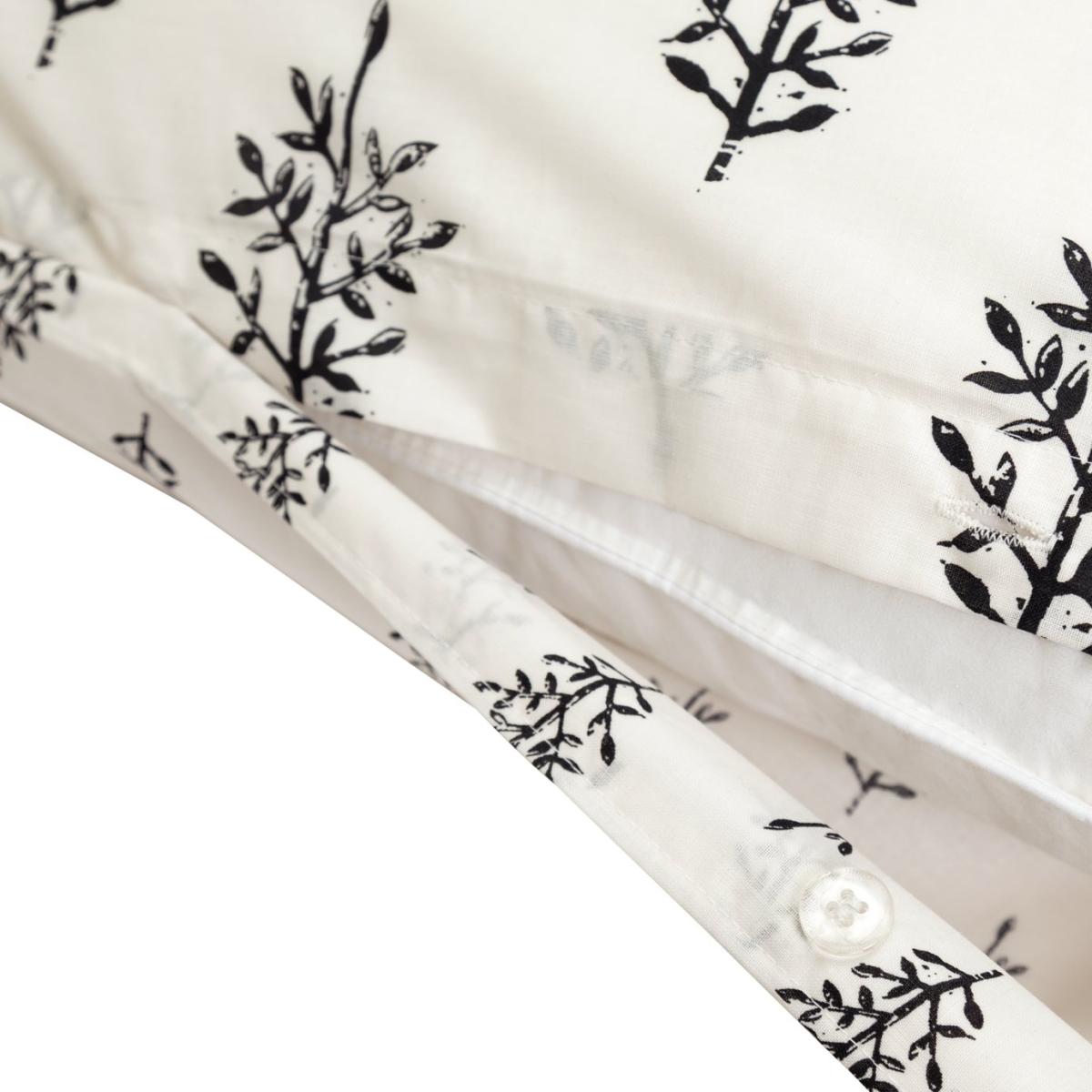 Habitat Woodblock Leaf White Bedding Set - King size – image 5