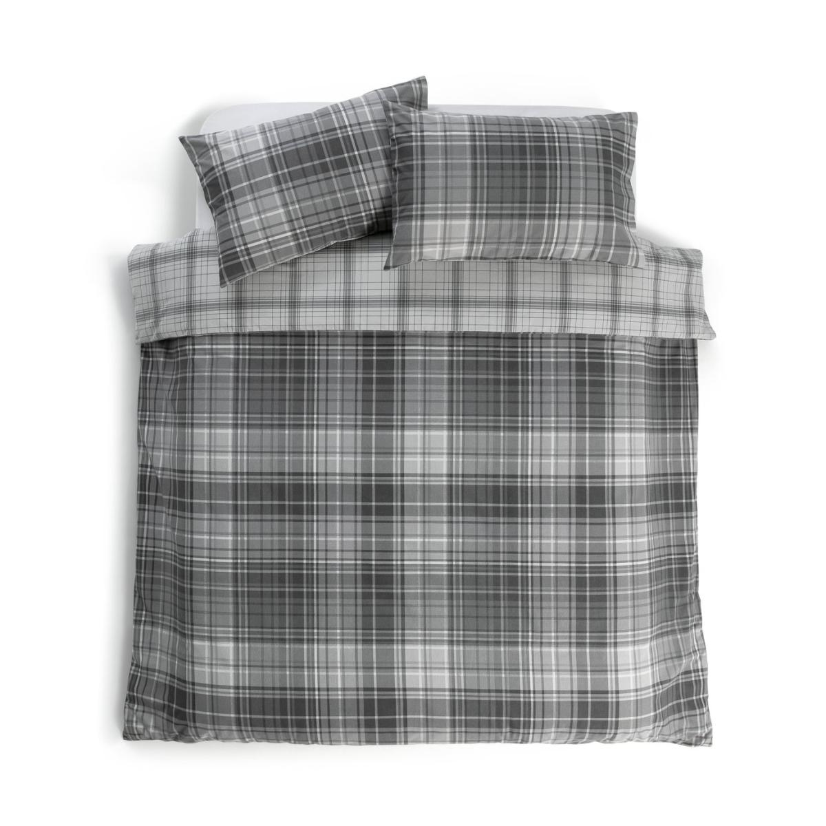 Habitat Grey Brushed Check Christmas Bedding Set - King – image 4