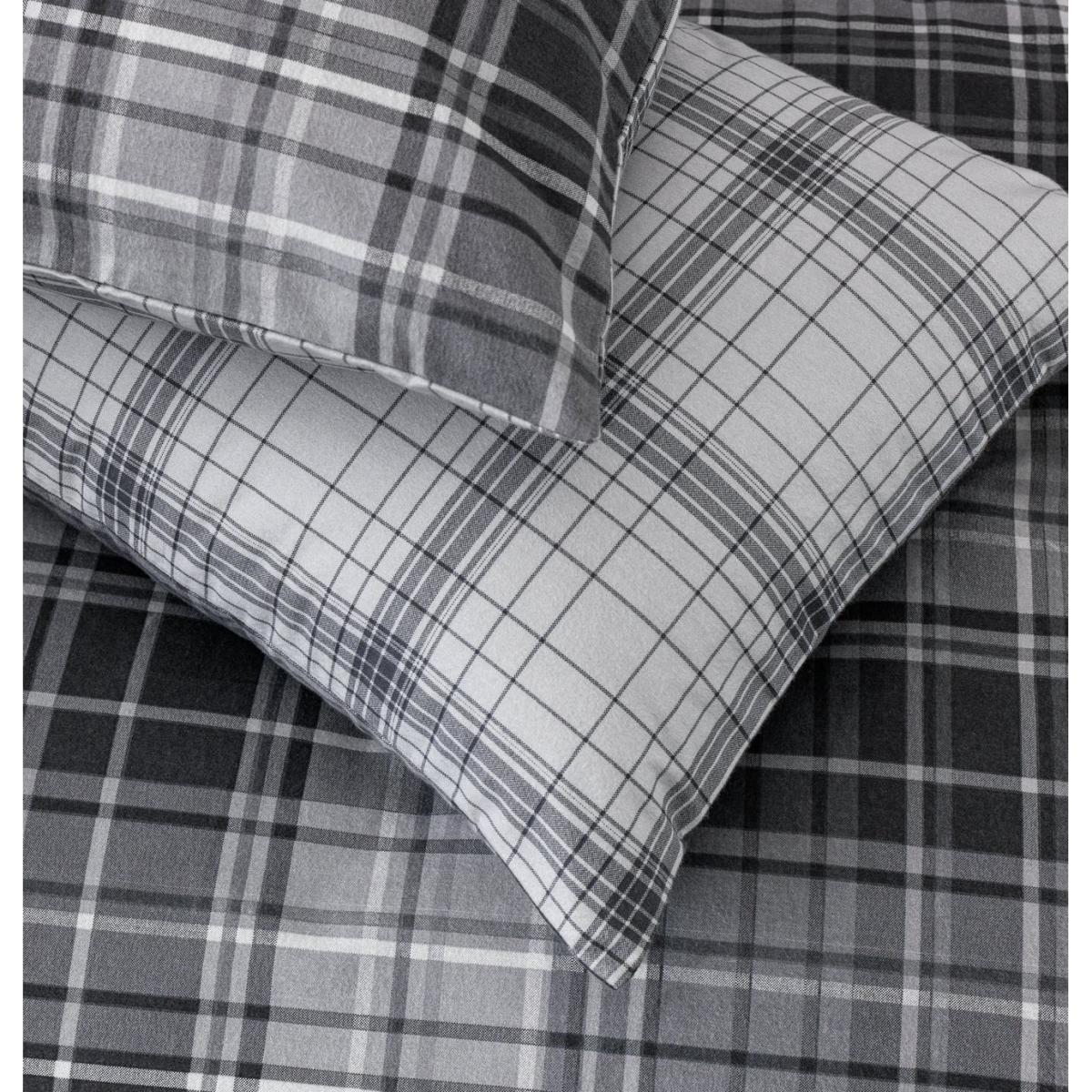 Habitat Grey Brushed Check Christmas Bedding Set - King – image 5
