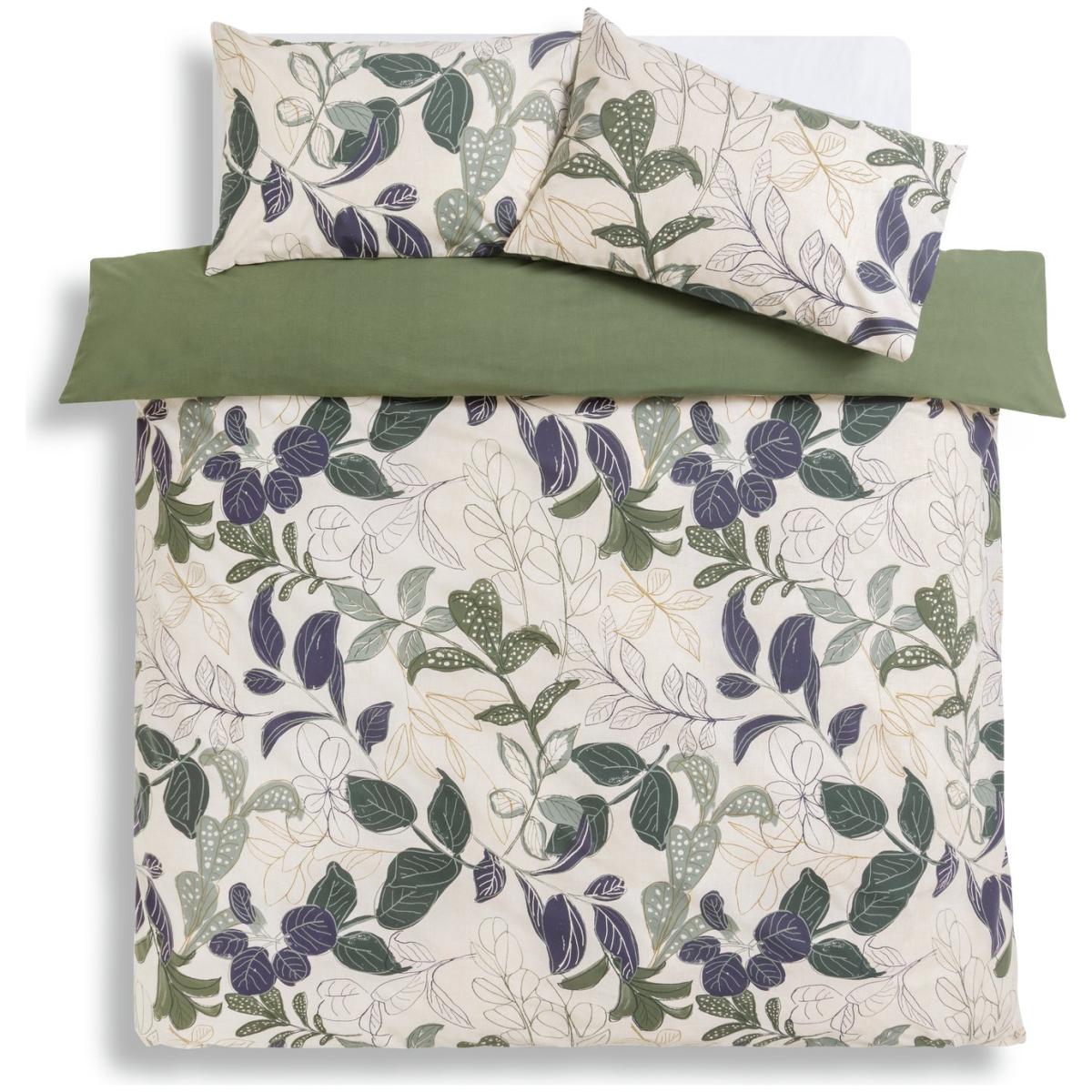 Habitat Linear Foliage Green Bedding Set - King size – image 2