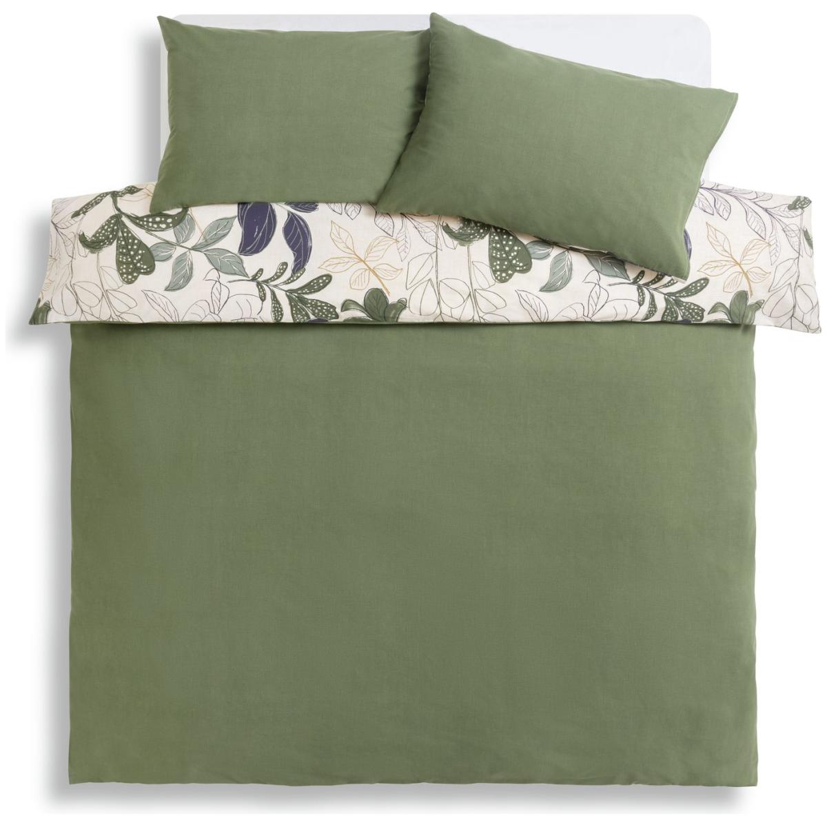 Habitat Linear Foliage Green Bedding Set - King size – image 4