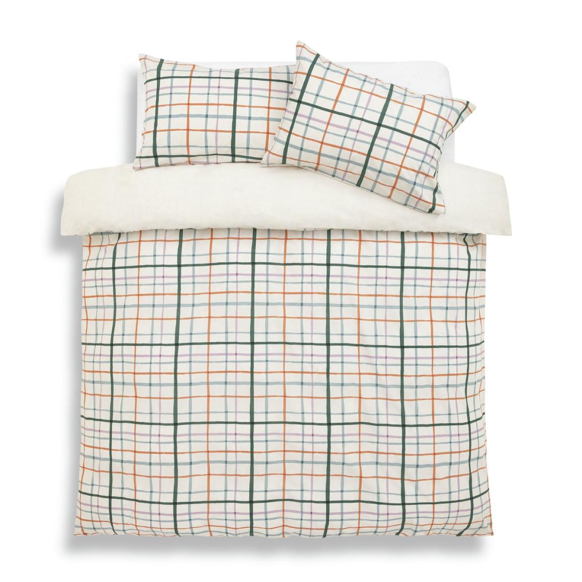Habitat Painted Check White Bedding Set - King size – image 3