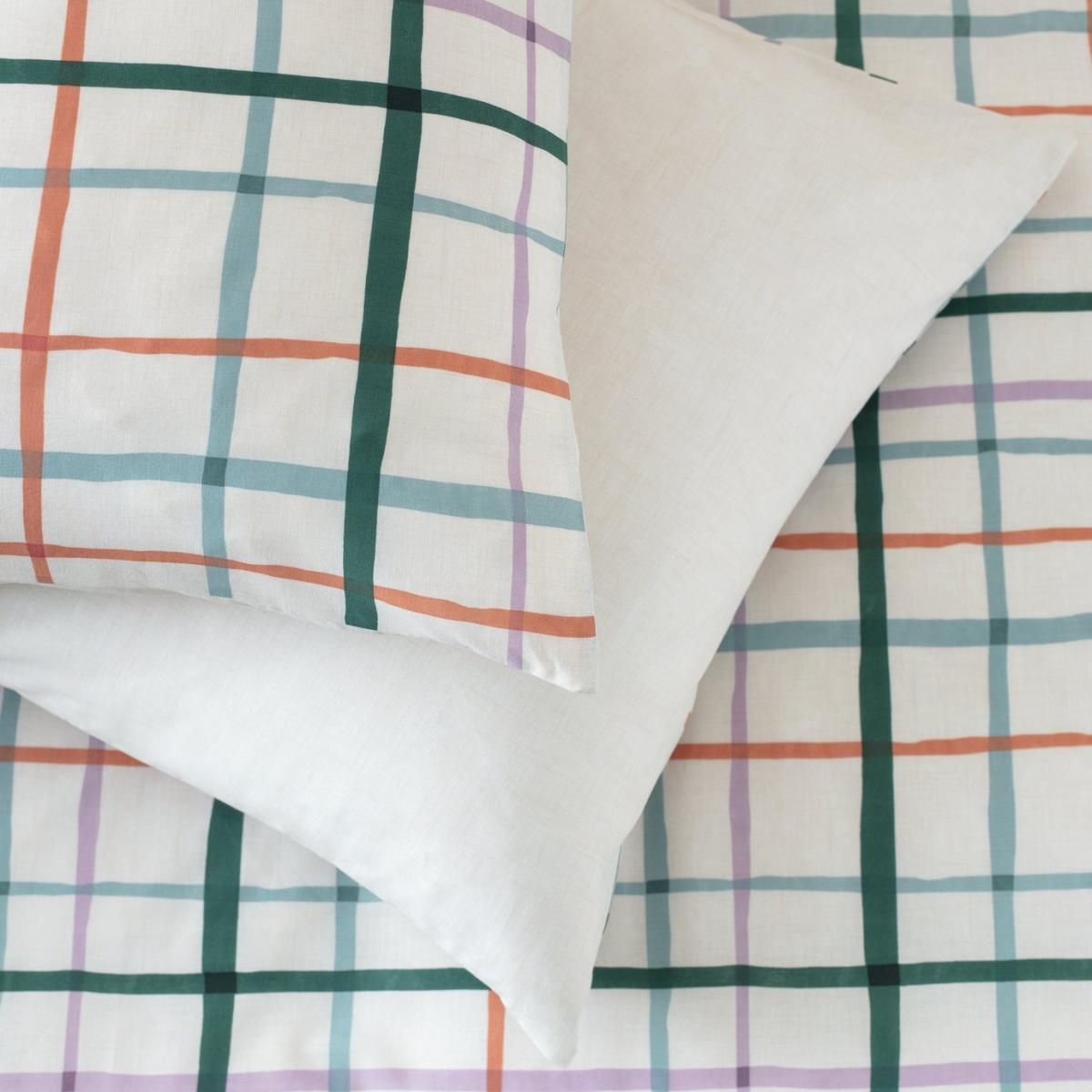 Habitat Painted Check White Bedding Set - King size – image 4
