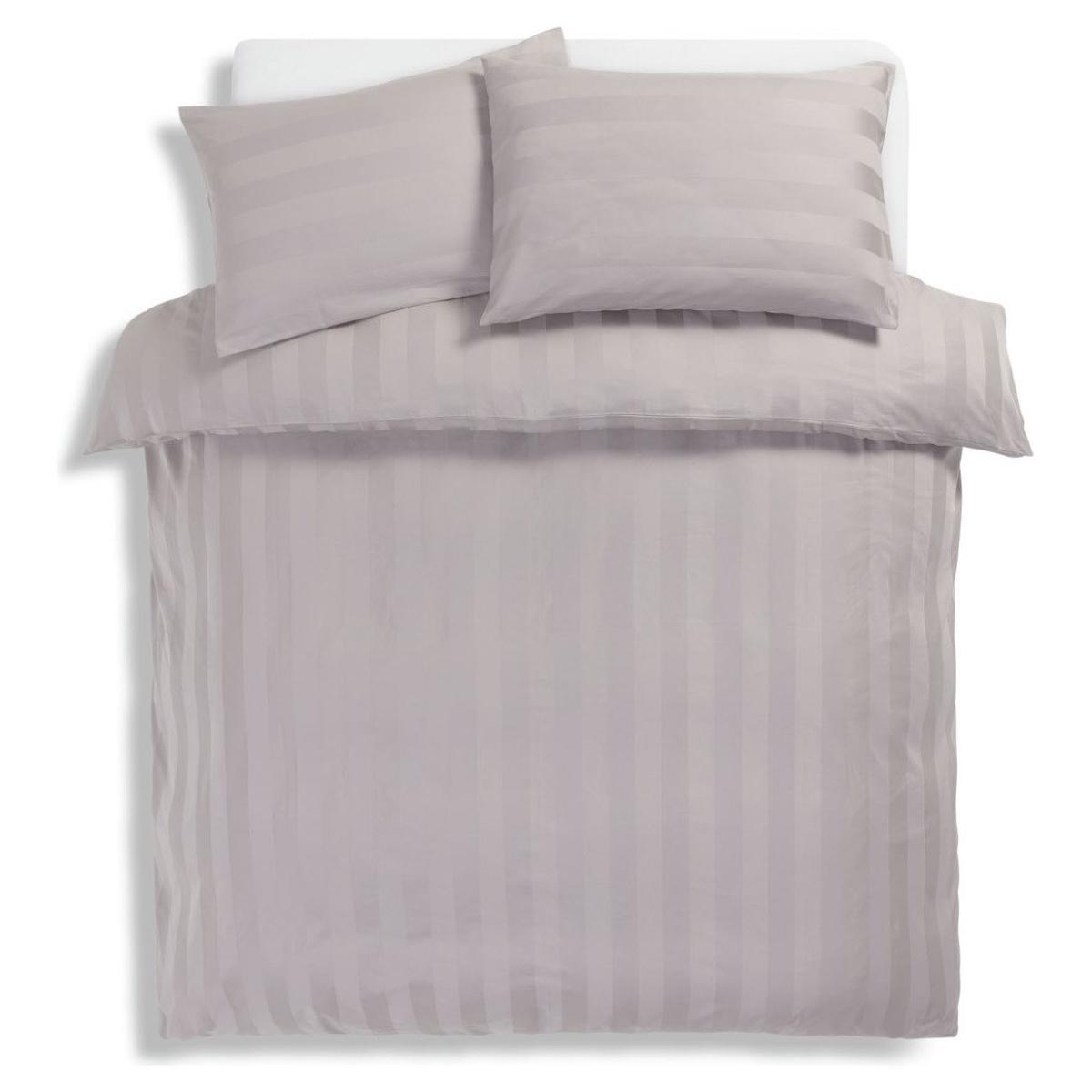 Habitat Cotton 400TC Sateen Stripe Grey Bedding Set-Kingsize – image 3