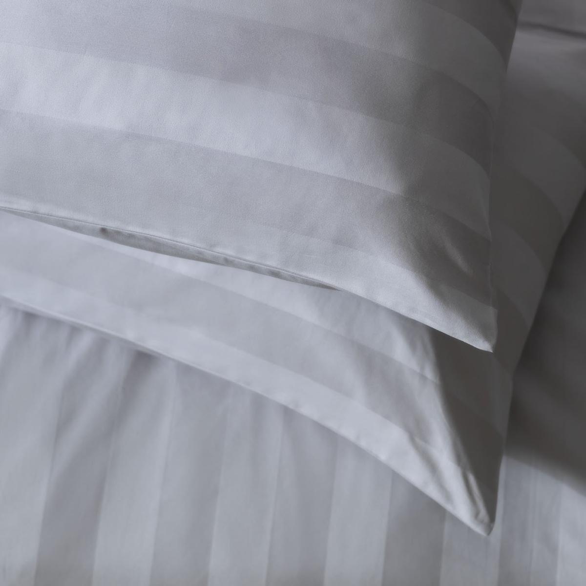 Habitat Cotton 400TC Sateen Stripe Grey Bedding Set-Kingsize – image 4