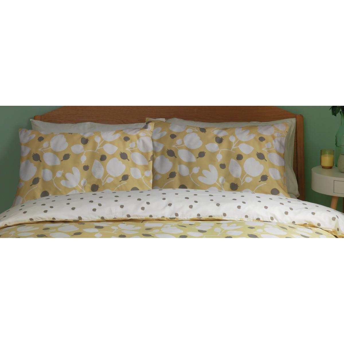Habitat Scandi Floral Yellow & White Bedding Set - Kingsize – image 6