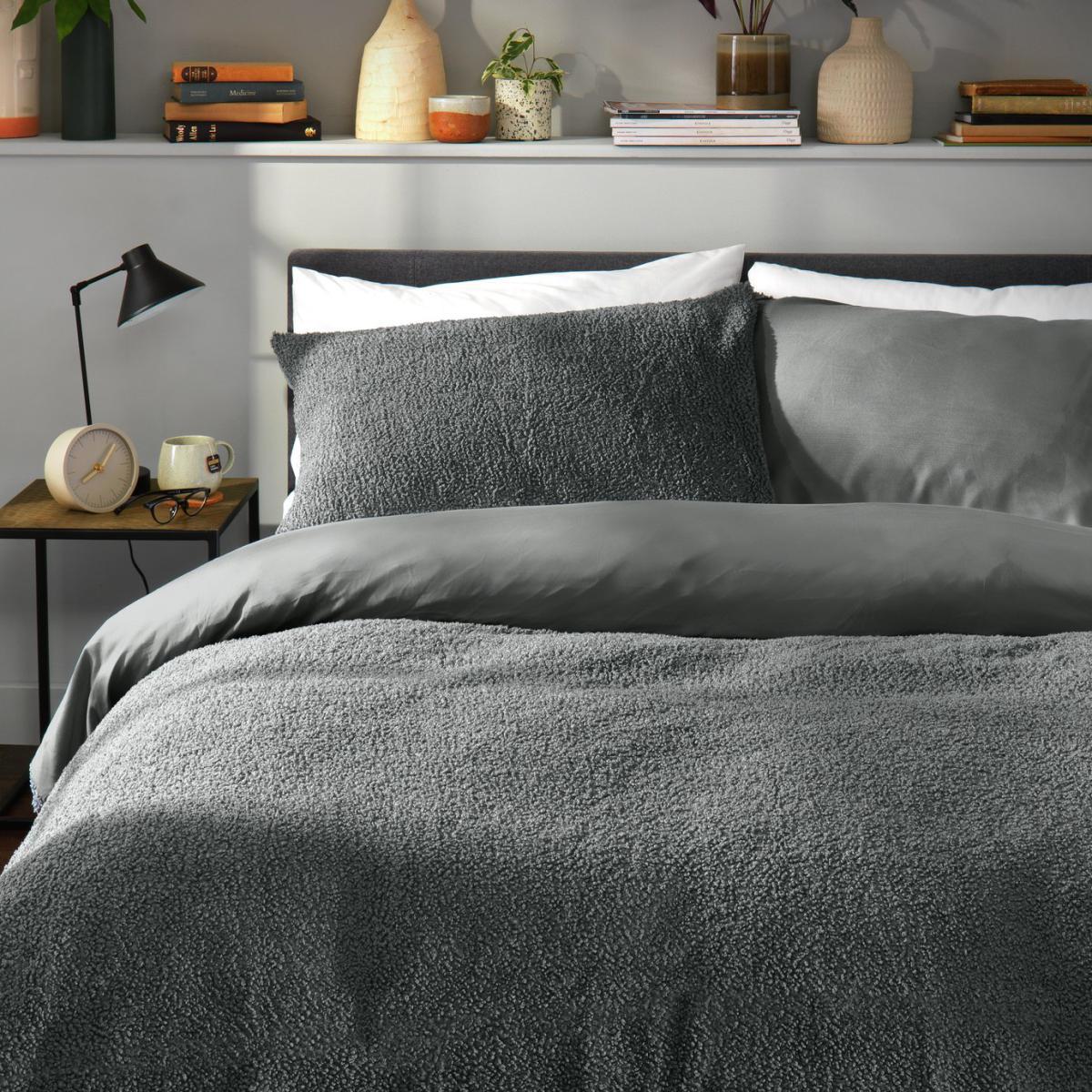 Habitat Boucle Grey Bedding Set - King Size – image 4