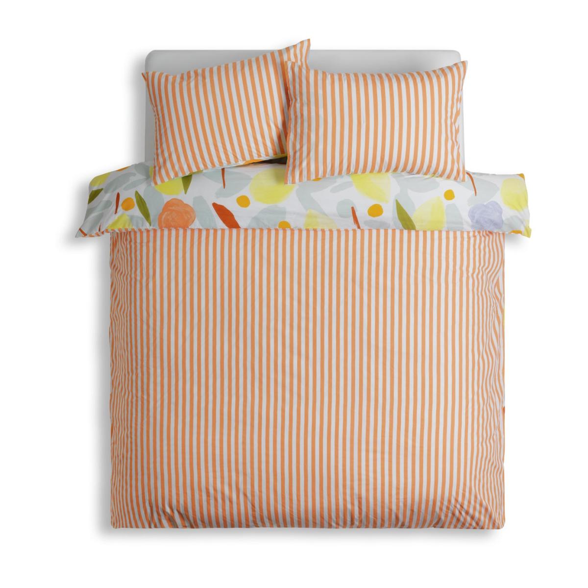 Habitat Panel Stripe Print Multicolour Bedding Set -Kingsize – image 6