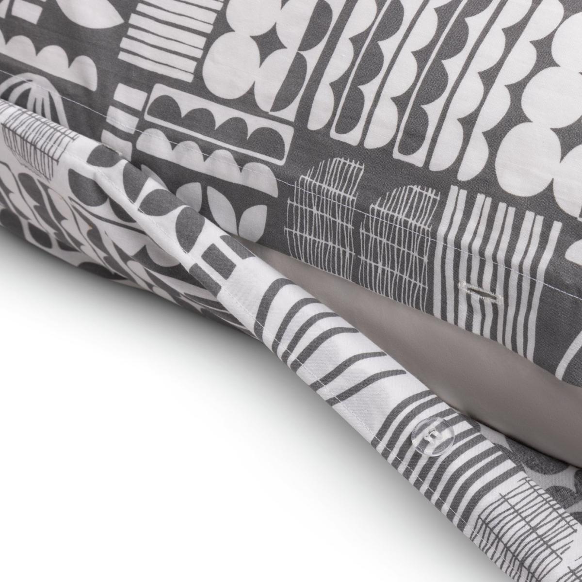 Habitat Block Pattern Tonal Grey Bedding Set - King size – image 5