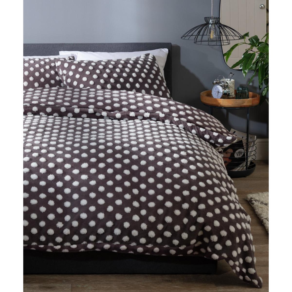 Habitat Tufted Spot Fleece Grey Bedding Set - King Size – image 2