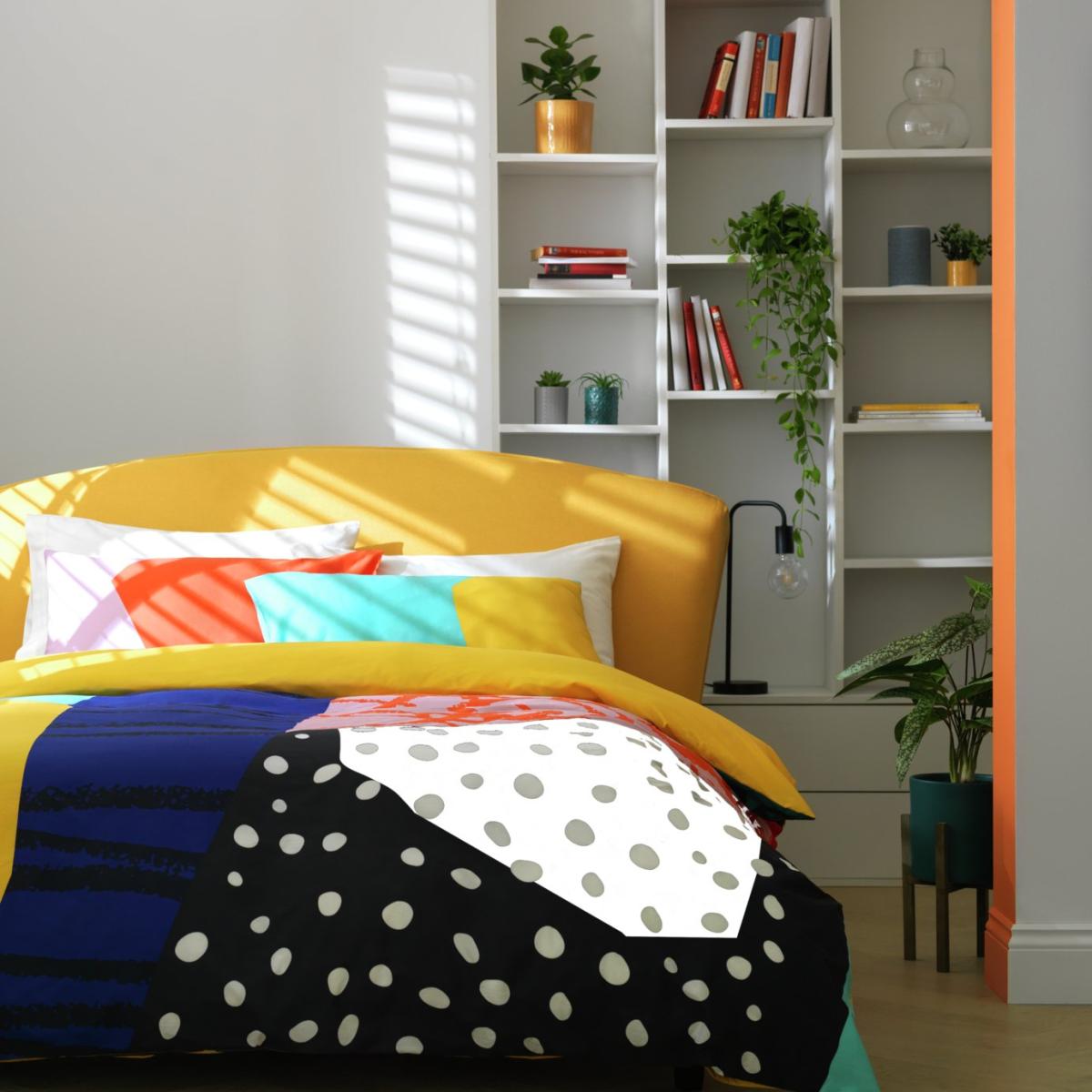 Habitat Panel Print Multicolour Bedding Set - Kingsize – image 2