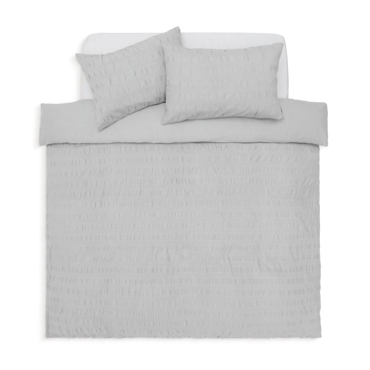 Habitat Larger Seersucker Dove Grey Bedding Set - King size – image 3