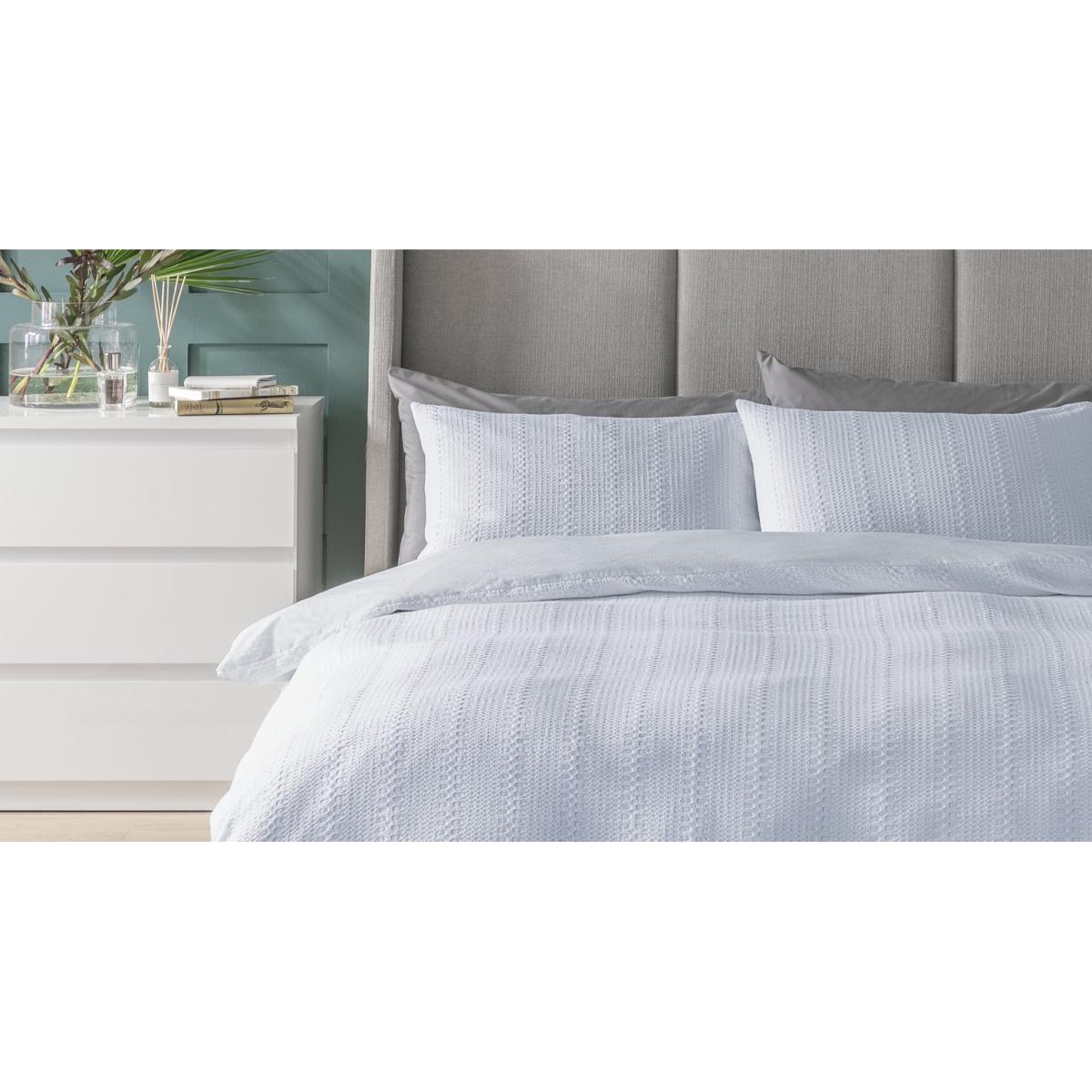 Habitat Waffle Blue Bedding Set - King size – image 4