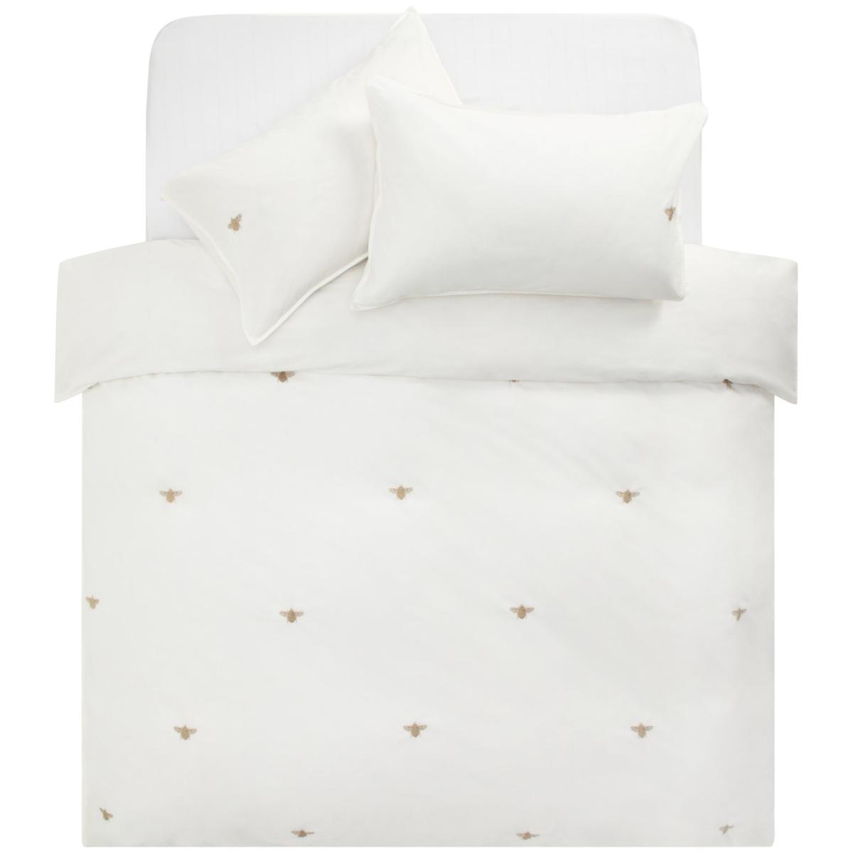 Habitat Herbalist Embroidered Bee White Bedding Set - Single – image 3