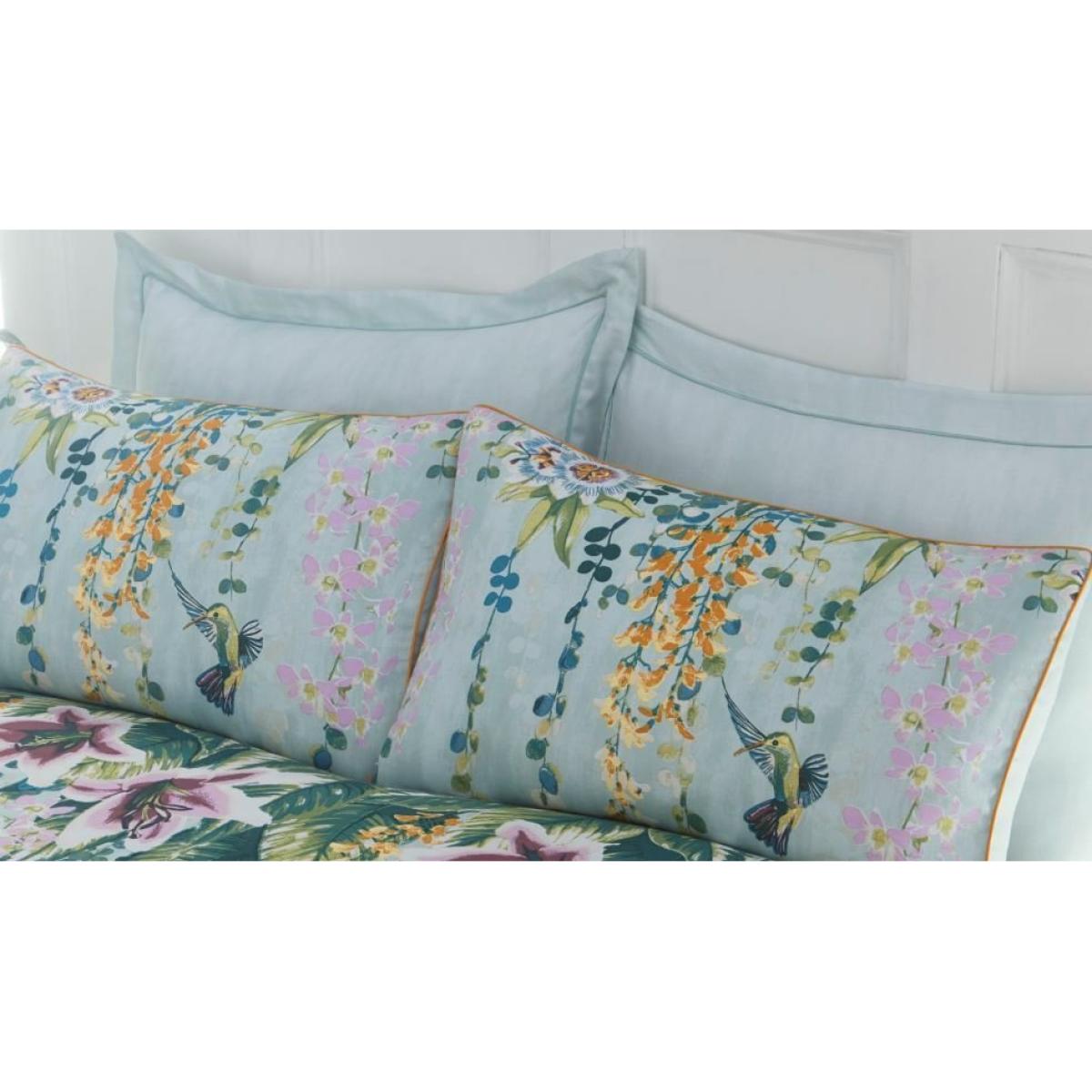 Paoletti Cotton Hanging Gardens 200TC Mint Bedding Set- King – image 2