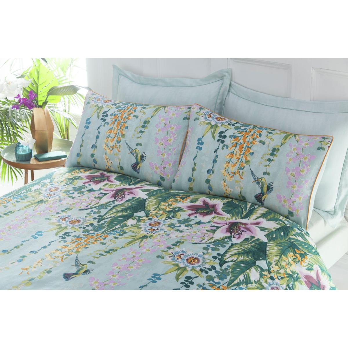 Paoletti Cotton Hanging Gardens 200TC Mint Bedding Set- King – image 3