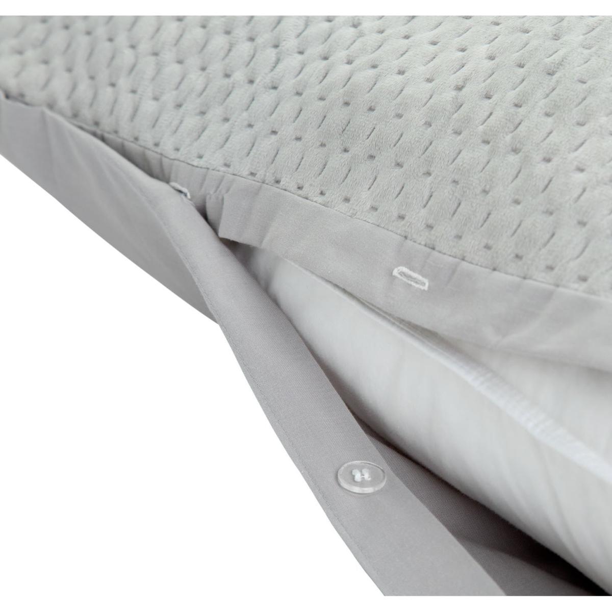 Habitat Pinsonic Velvet Plain Grey Bedding Set - Kingsize – image 5