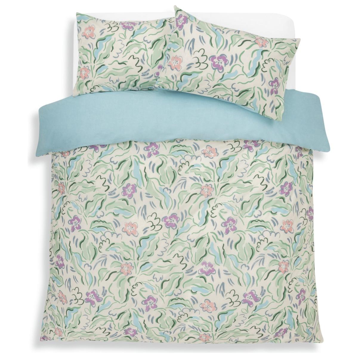 Habitat Cotton Painterly Leaf Floral Bedding Set - King size – image 3