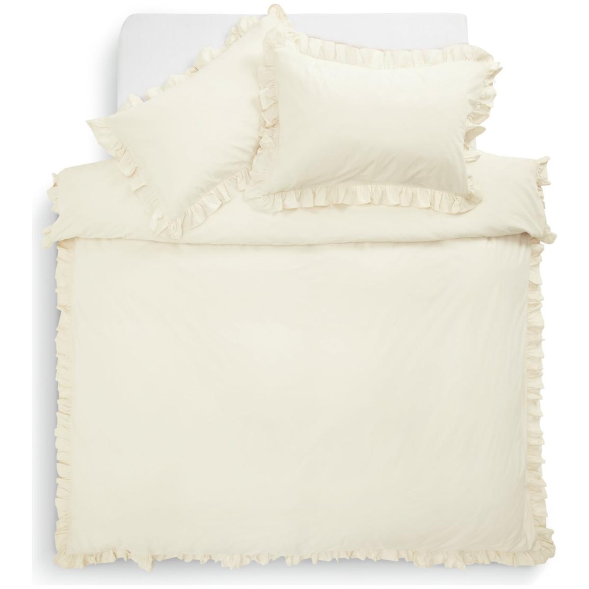 Habitat Herbalist Cotton Frilled Cream Bedding Set - Single – image 3