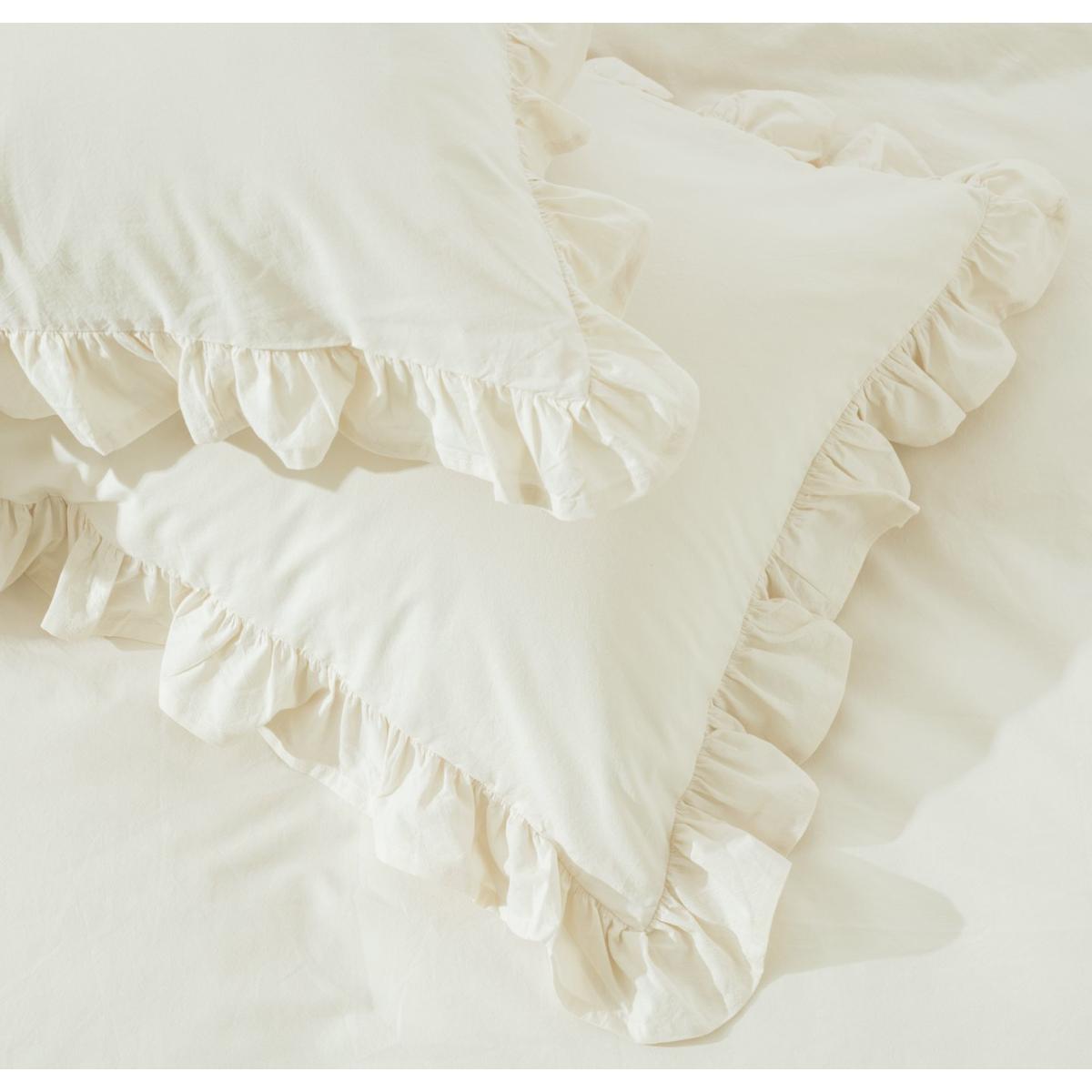 Habitat Herbalist Cotton Frilled Cream Bedding Set - Single – image 4
