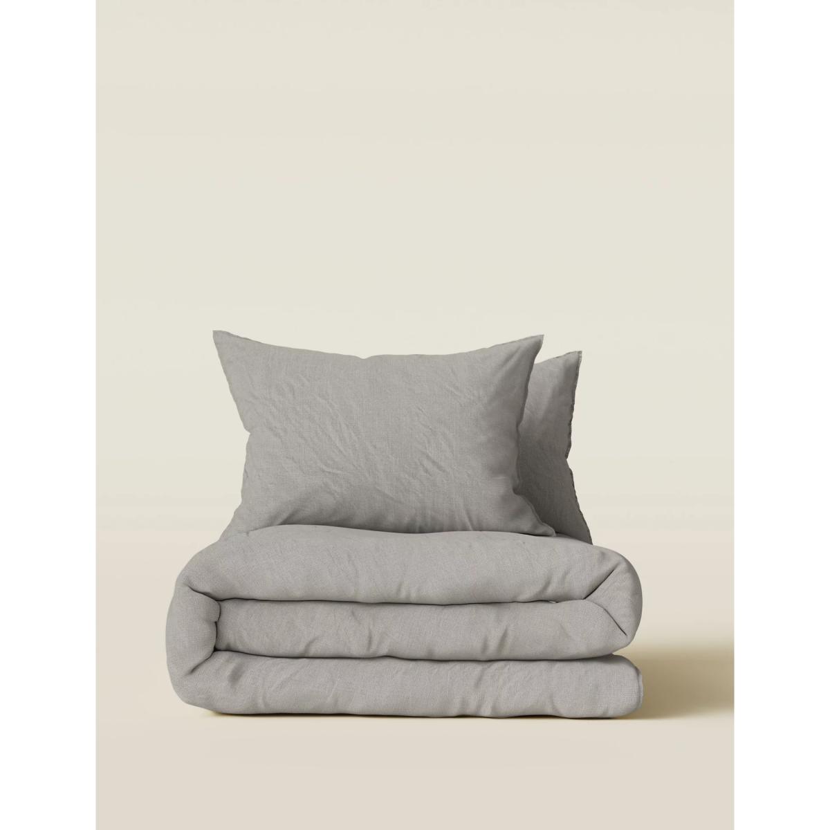 M&S Pure Linen Bedding Set - 5FT - Pink, Pink – image 2