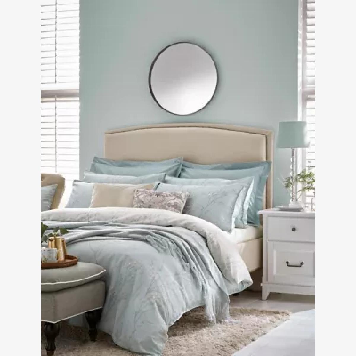 Laura Ashley Pure Cotton Sateen Pussy Willow Bedding Set - 5FT - Duck Egg, Duck Egg – image 1