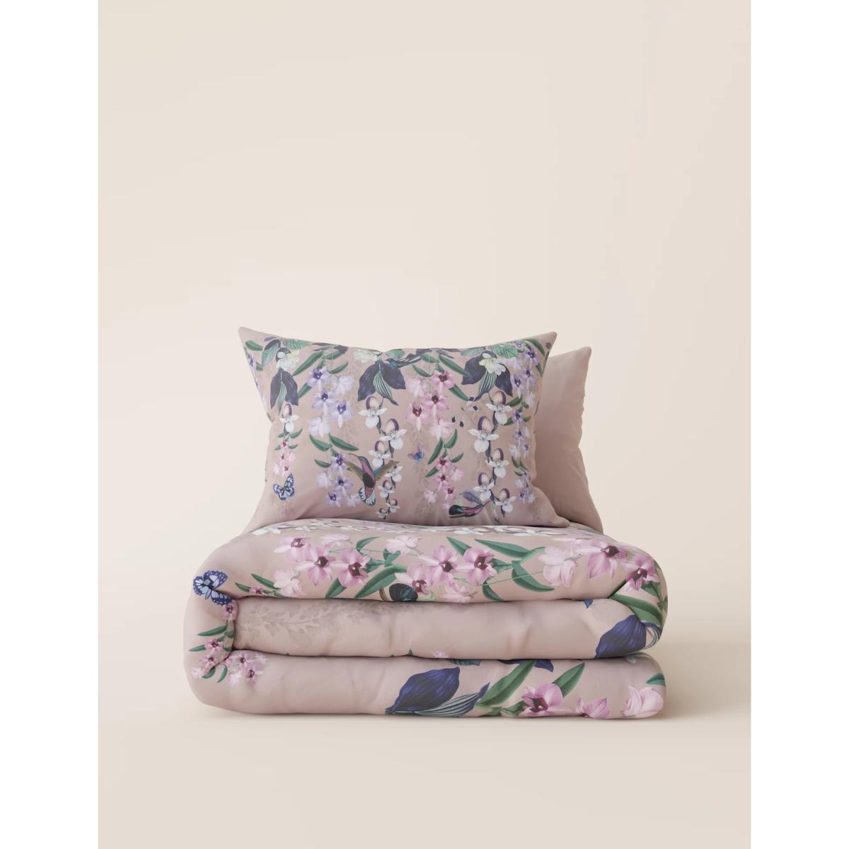 M&S Pure Cotton Sateen Hummingbird Bedding Set - 5FT - Pink Mix, Pink Mix – image 2