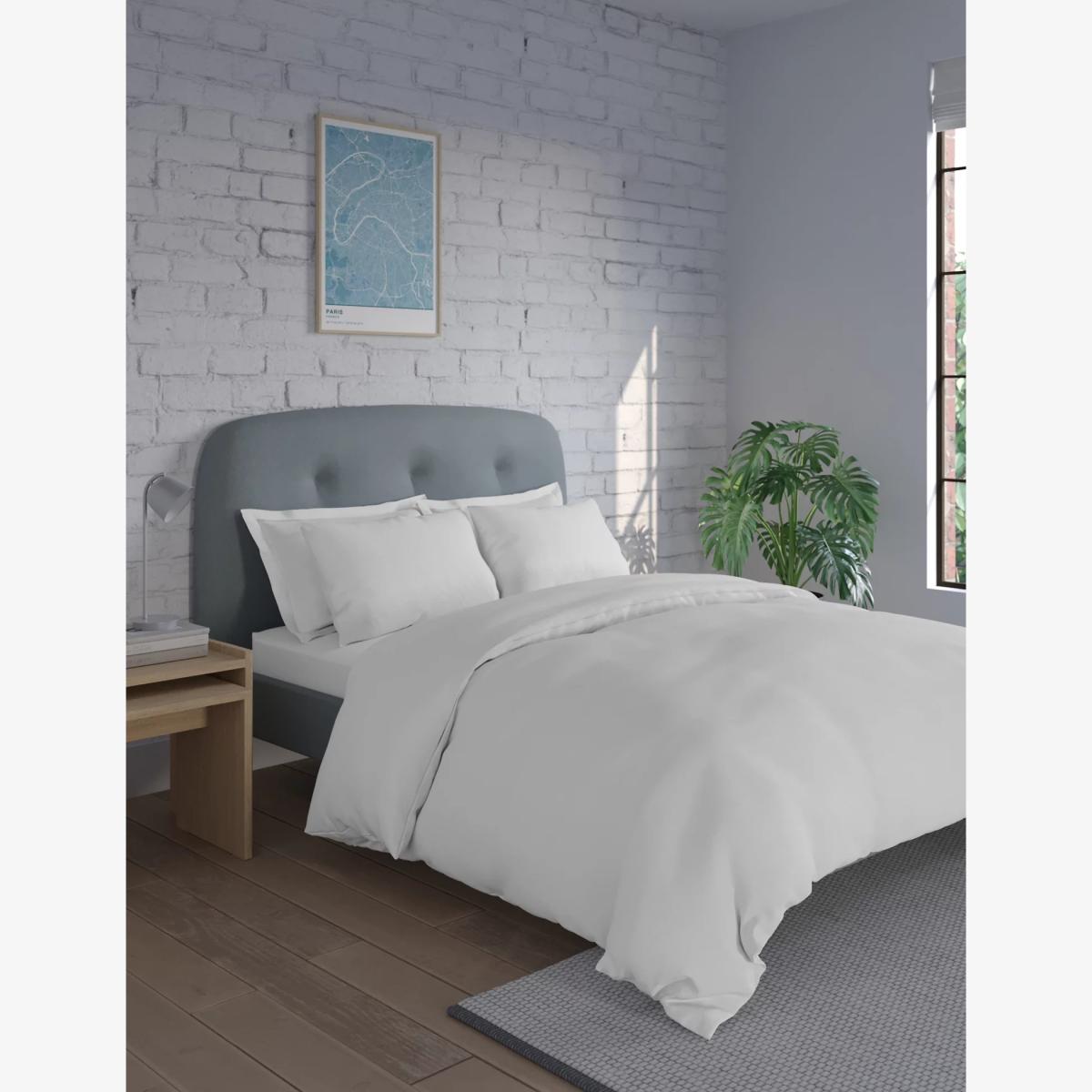 M&S Pure Cotton Kind to Skin Bedding Set - 5FT - White, White – image 1