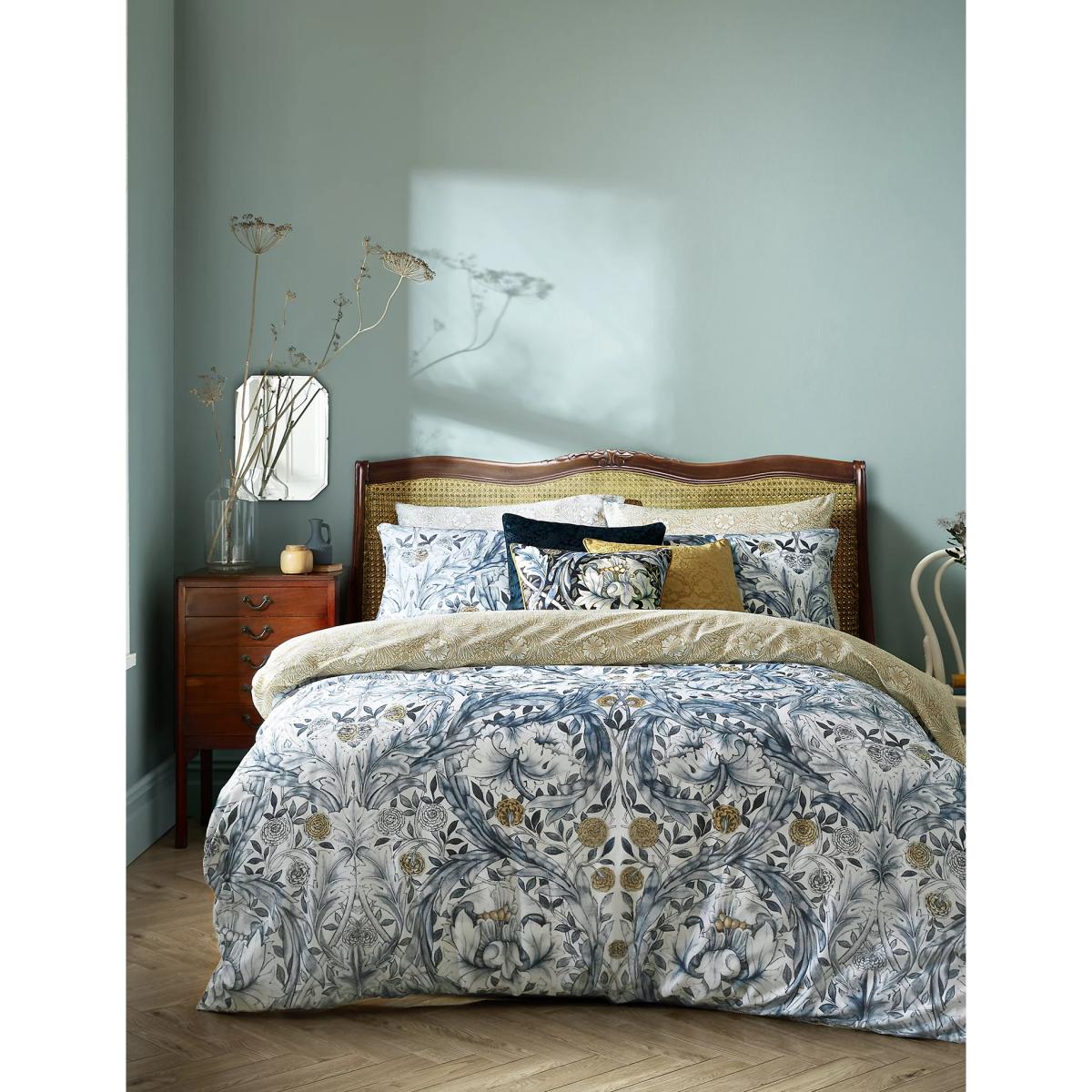 William Morris At Home Pure Cotton African Marigold Bedding Set - 5FT - Blue Mix, Blue Mix – image 3