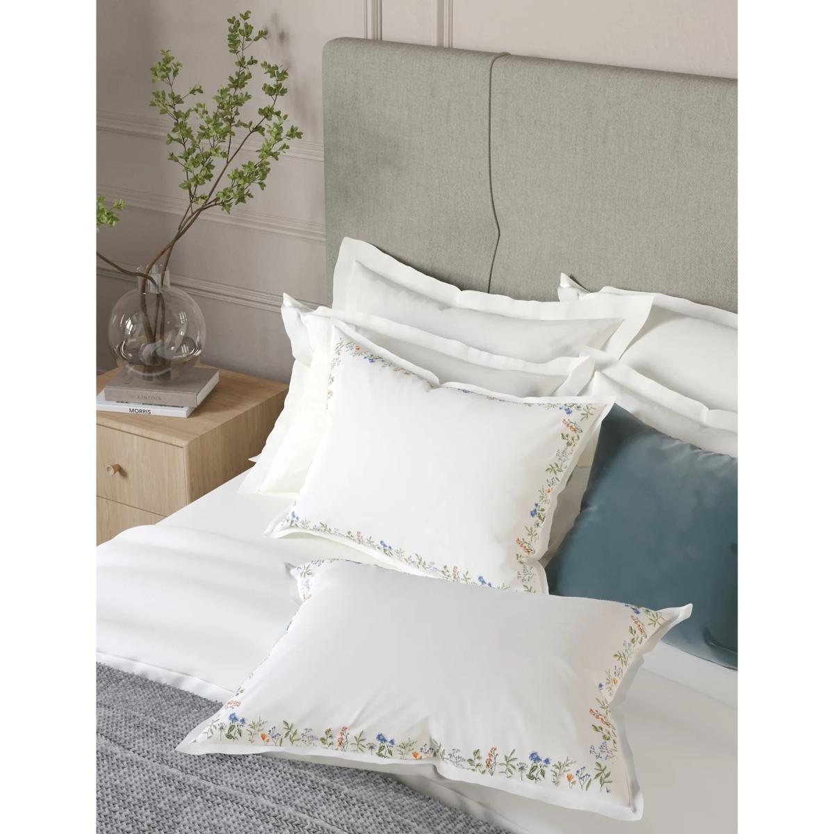 M&S Wild Primrose Sateen Embroidered Bedding Set - 5FT - Blue Mix, Blue Mix – image 2
