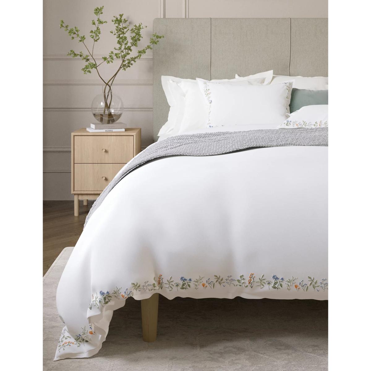 M&S Wild Primrose Sateen Embroidered Bedding Set - 5FT - Blue Mix, Blue Mix – image 3