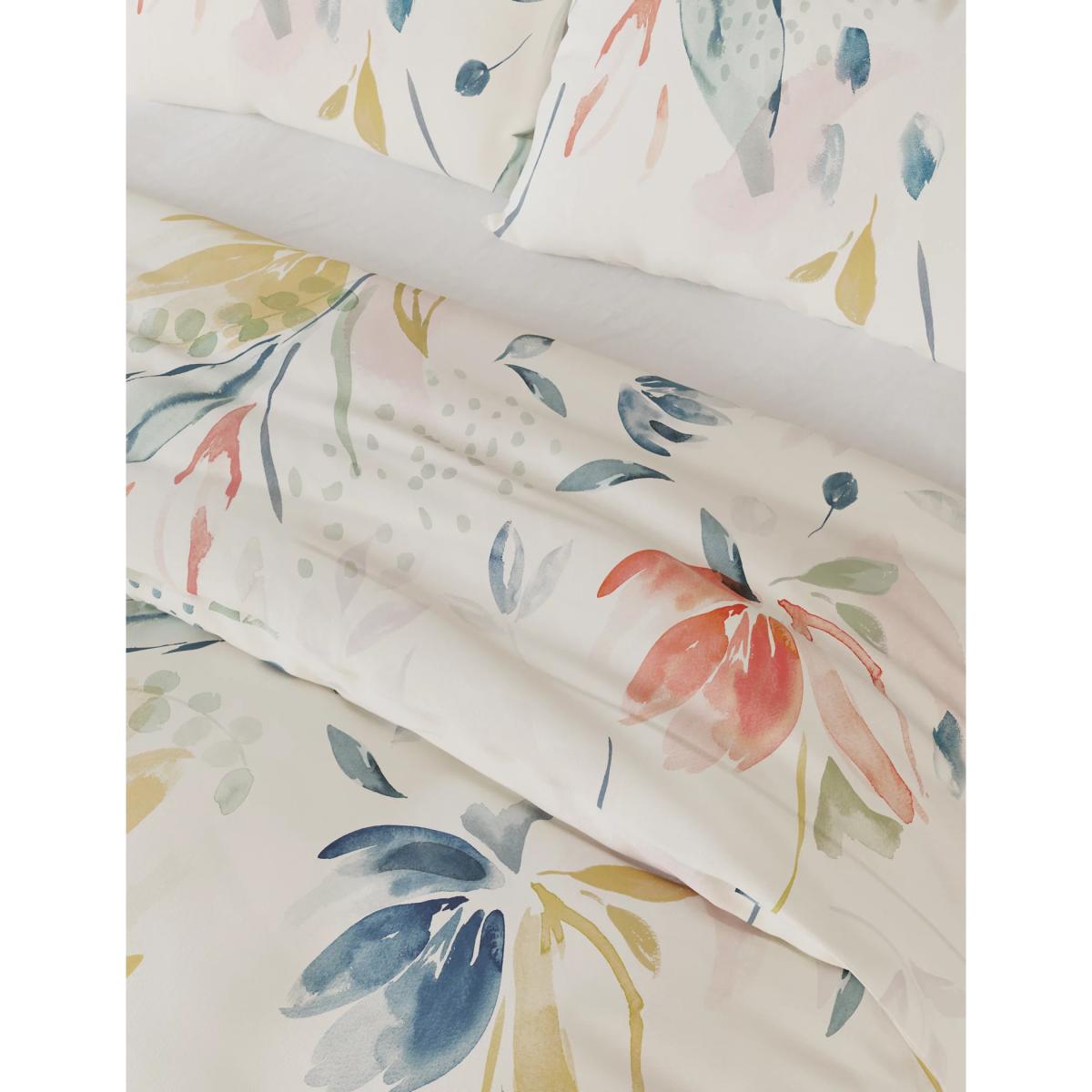 M&S Pure Cotton Abstract Leaf Bedding Set - 5FT - Multi, Multi – image 4