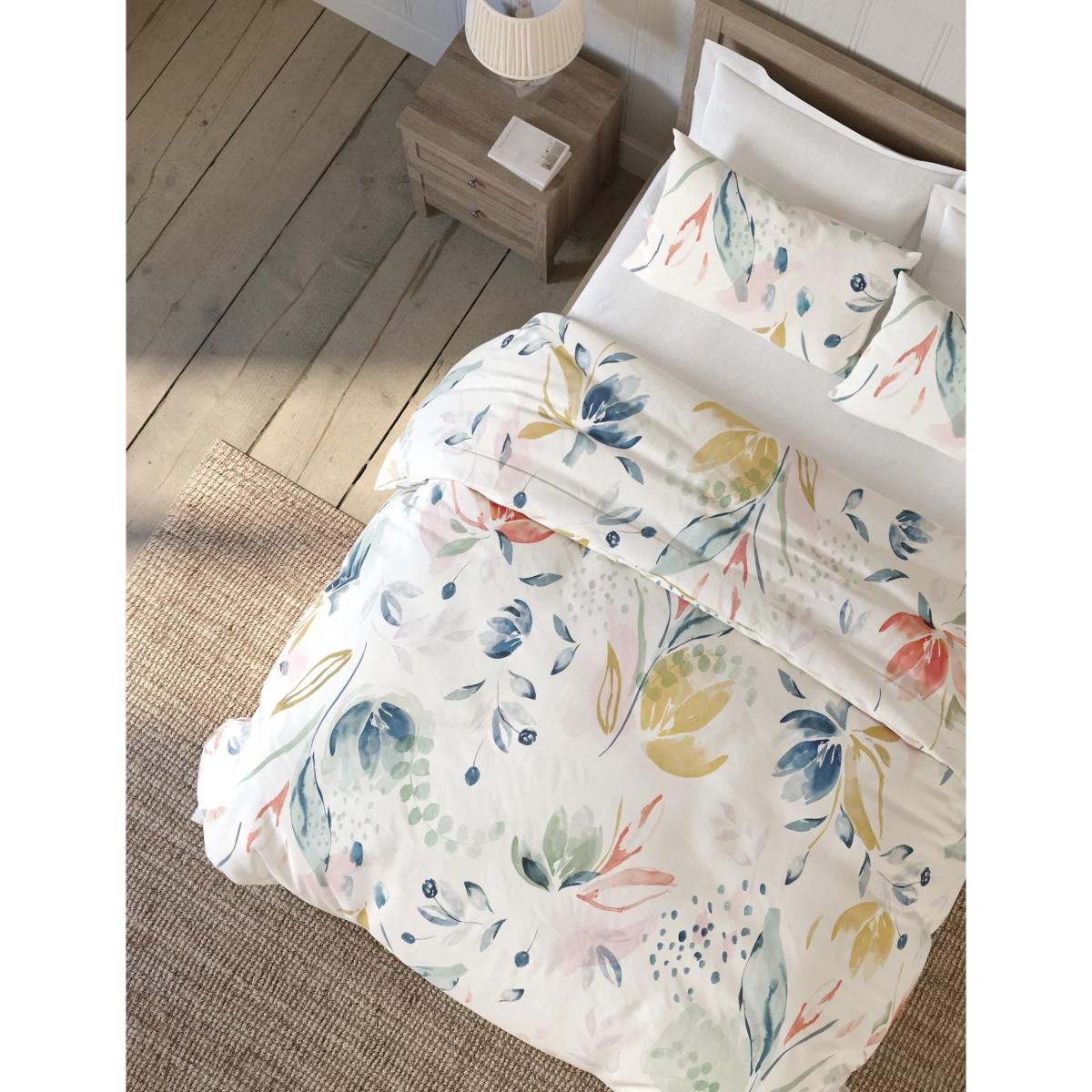 M&S Pure Cotton Abstract Leaf Bedding Set - 5FT - Multi, Multi – image 5