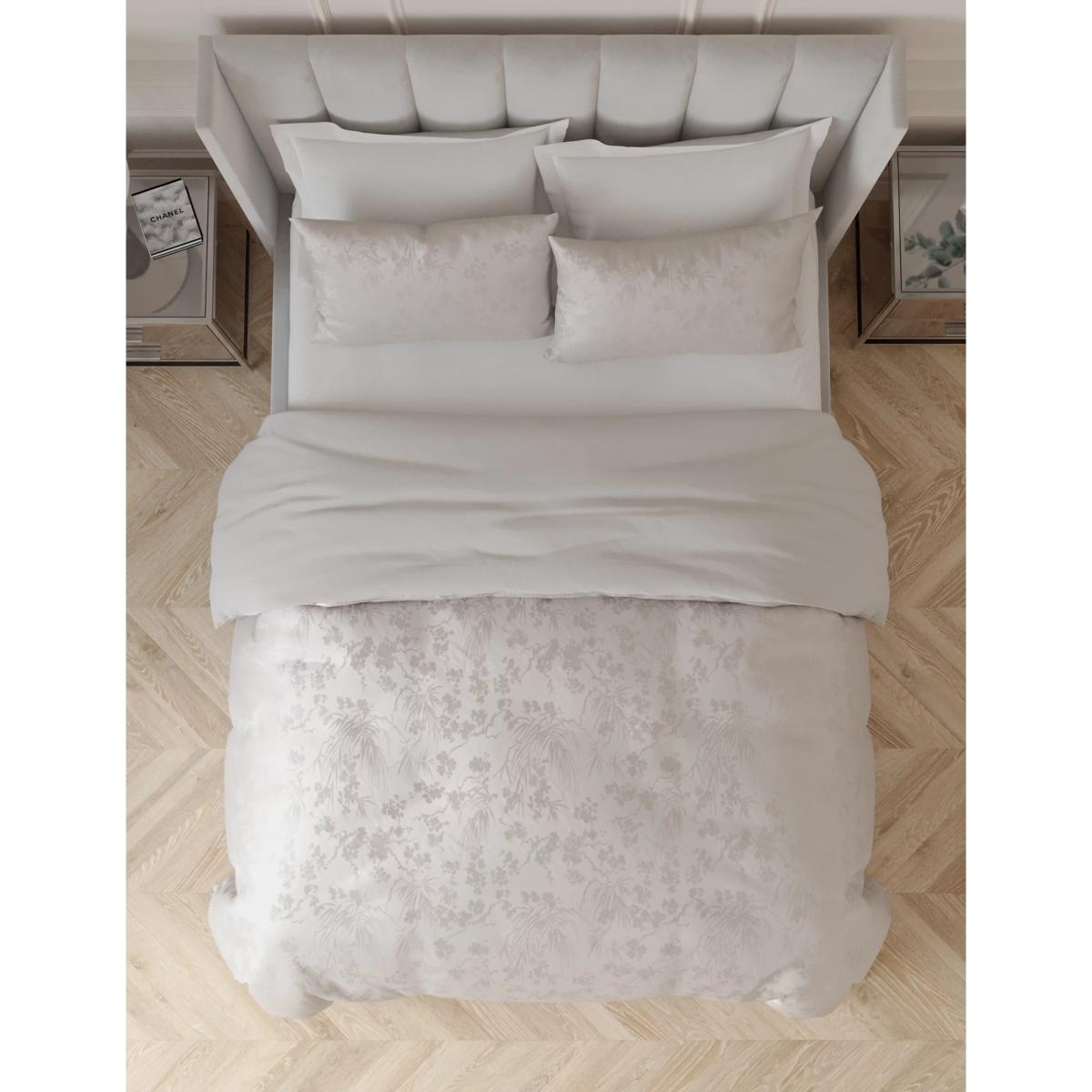 M&S Pure Cotton Jacquard Blossom Bedding Set - 5FT - Grey Mix, Grey Mix – image 3