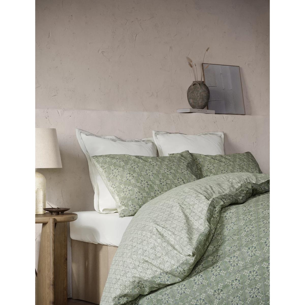 M&S X Fired Earth Acapulco Merida Pure Cotton Bedding Set - 5FT - Weald Green, Weald Green – image 3