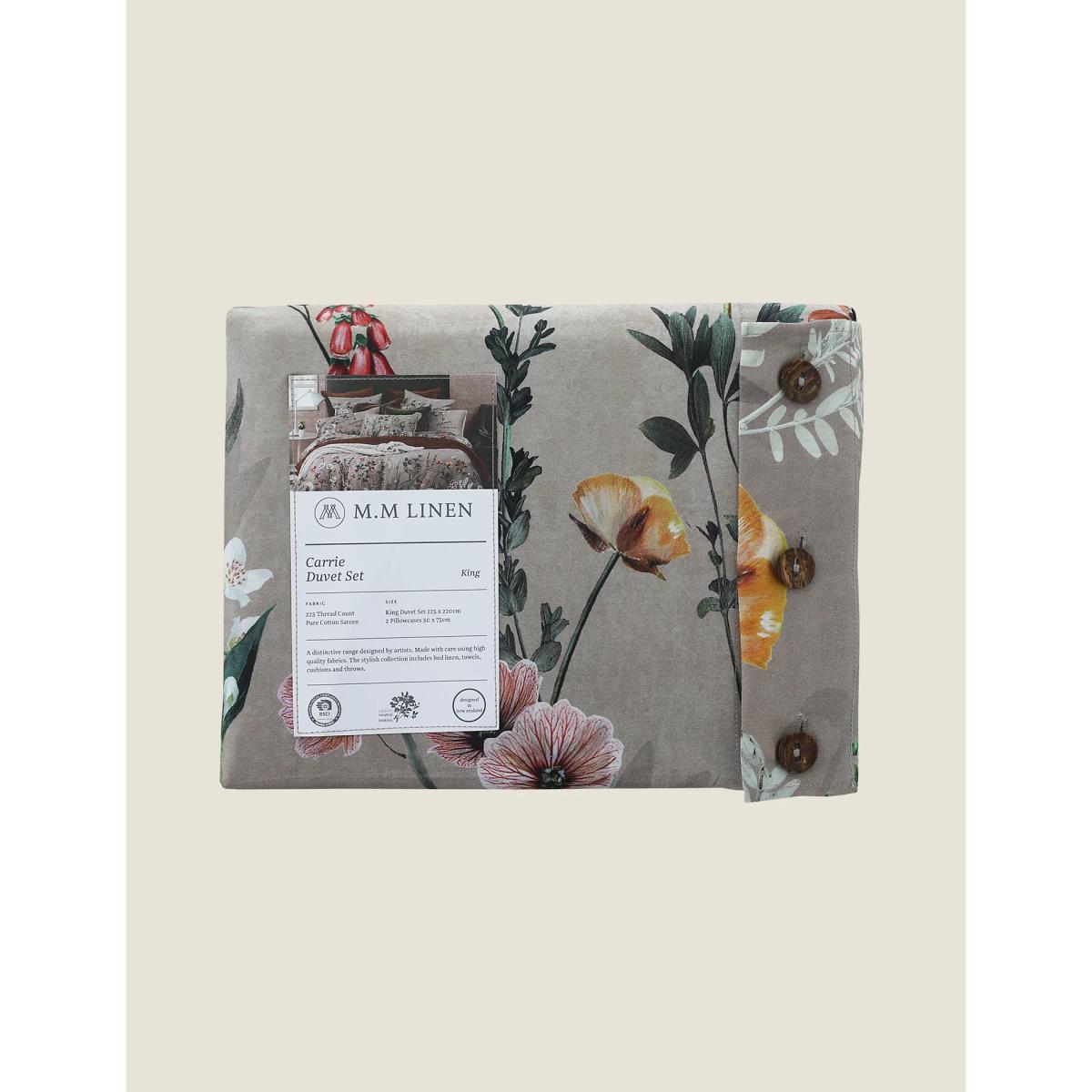 Mm Linen Pure Cotton Carrie Bedding Set - 5FT - Multi, Multi – image 2