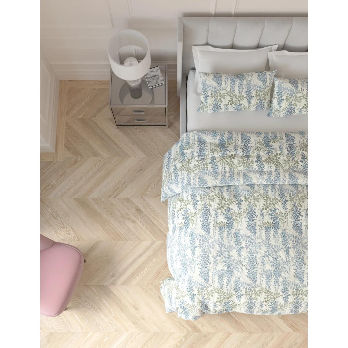 M&S Pure Cotton Wysteria Bedding Set - 5FT - Blue Mix, Blue Mix – image 3