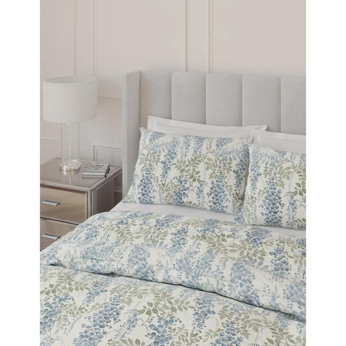 M&S Pure Cotton Wysteria Bedding Set - 5FT - Blue Mix, Blue Mix – image 4