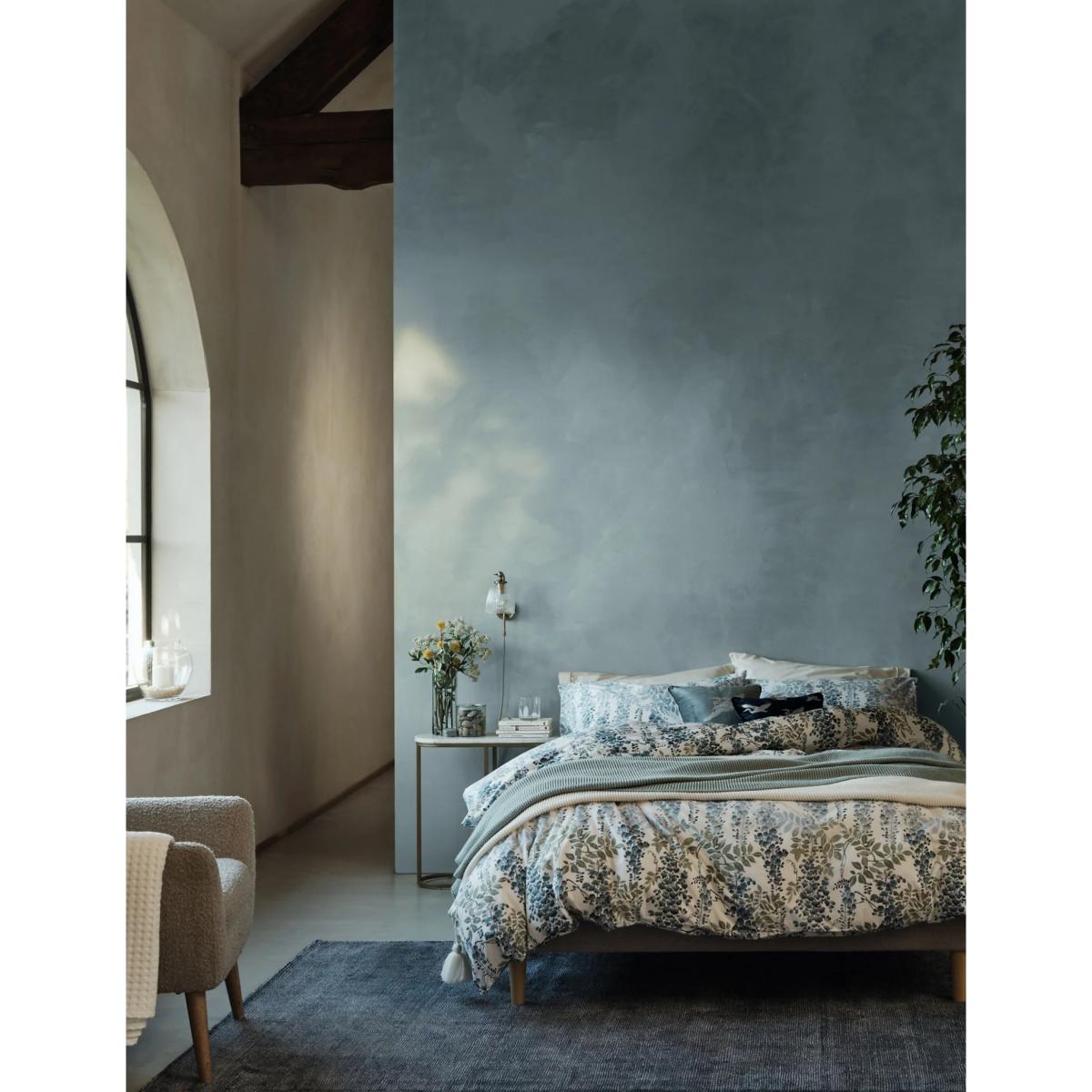 M&S Pure Cotton Wysteria Bedding Set - 5FT - Blue Mix, Blue Mix – image 6