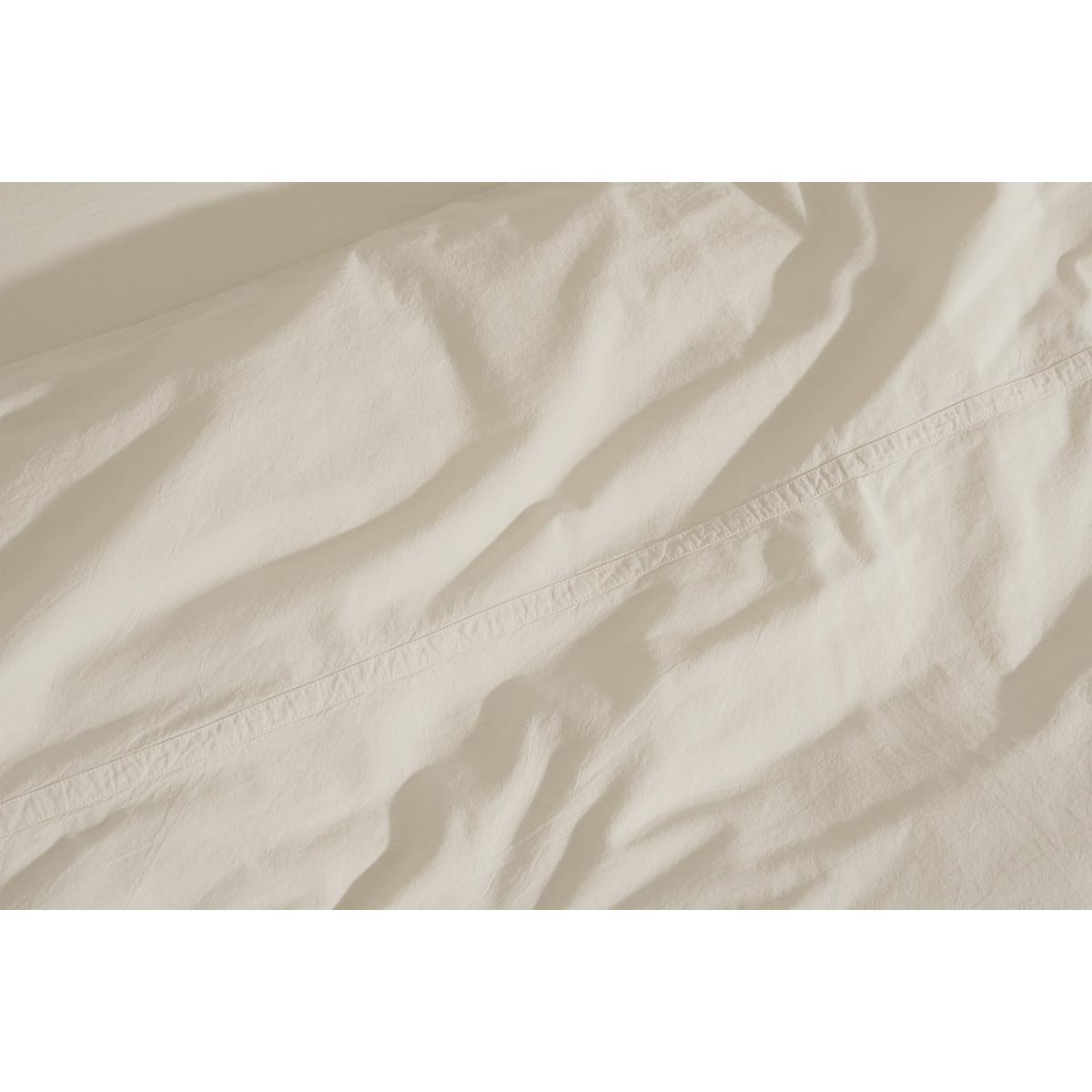 Zana 100% Organic Cotton Stonewashed Duvet Cover + 2 Pillowcases, King, Natural – image 6