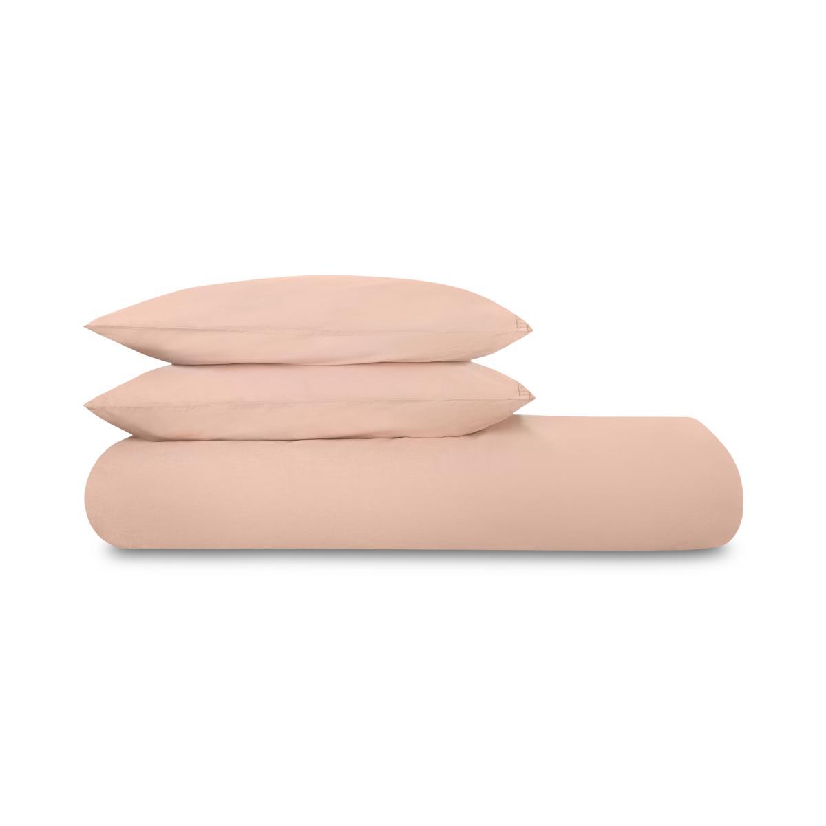 Zana Organic Cotton Stonewashed Duvet Cover + 2 Pillowcases, Super King, Plaster Pink  – image 2