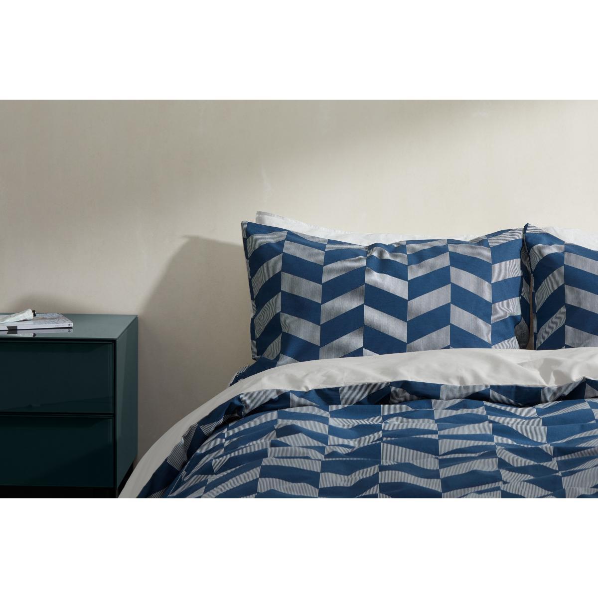 Otis Cotton Duvet Cover + 2 Pillowcases King, Midnight Blue – image 4