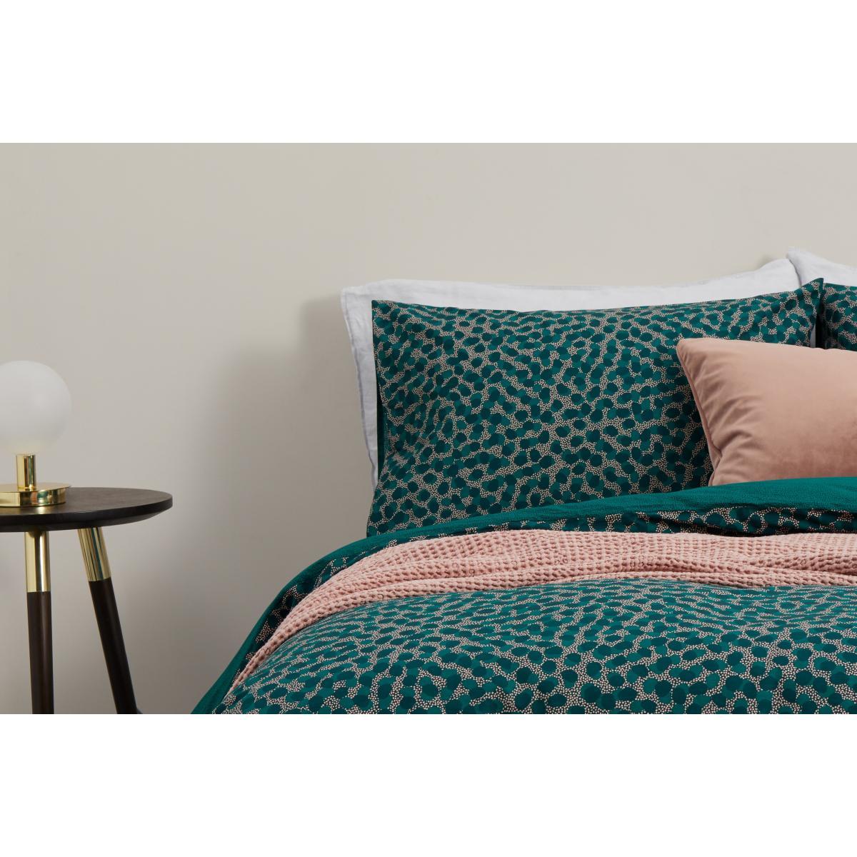 Annie Cotton Duvet Cover + 2 Pillowcases, King, Peacock Green – image 4