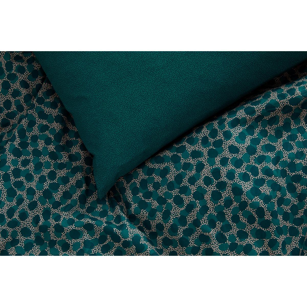Annie Cotton Duvet Cover + 2 Pillowcases, King, Peacock Green – image 5