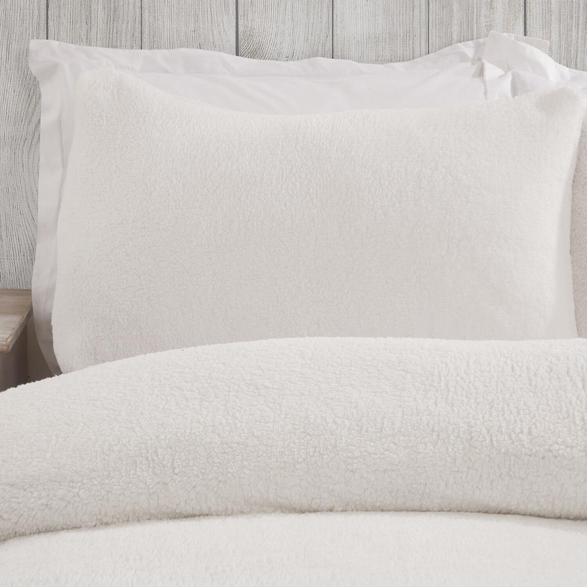 Teddy Fleece Duvet and Pillow Case Set - Charcoal / King – image 11