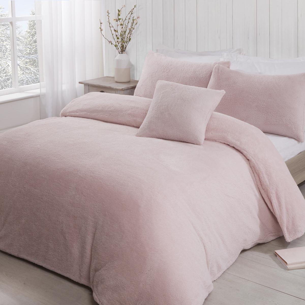 Teddy Fleece Duvet and Pillow Case Set - Charcoal / King – image 17