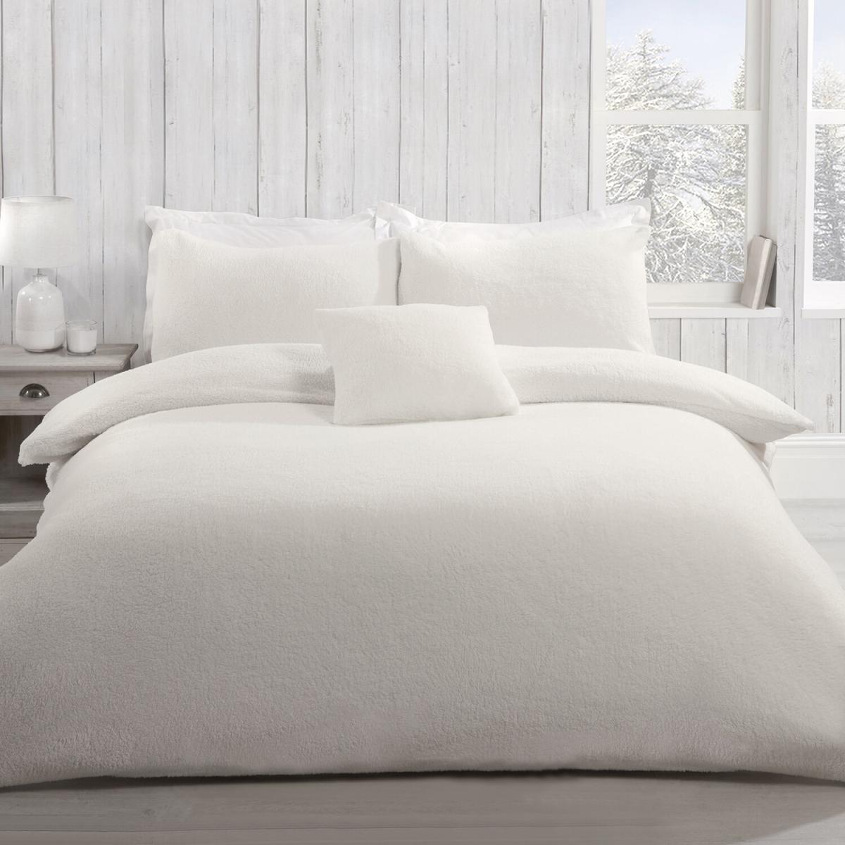 Teddy Fleece Duvet and Pillow Case Set - Charcoal / King – image 7